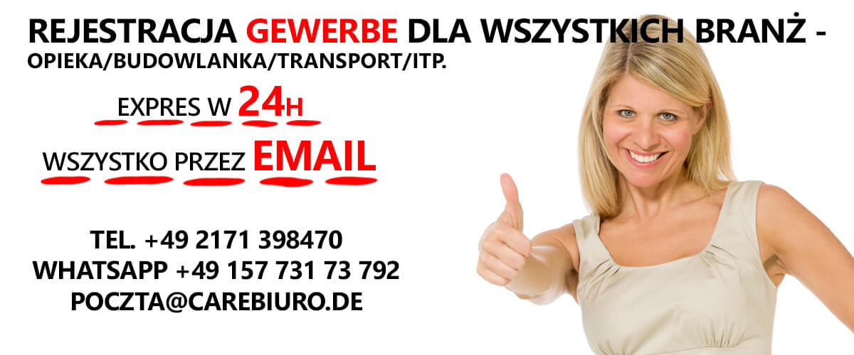 rejestracja firmy w Niemczech